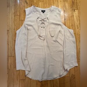 Torrid Ivory Lace-Up Blouse #432